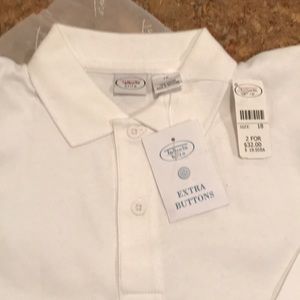 White Long sleeve NWT Talbots Kids size 18 boys